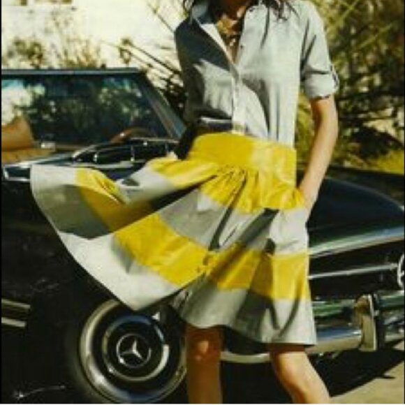 J.Crew Collection silk taffeta rugby striped a-line mini skirt 6 - Picture 12 of 13